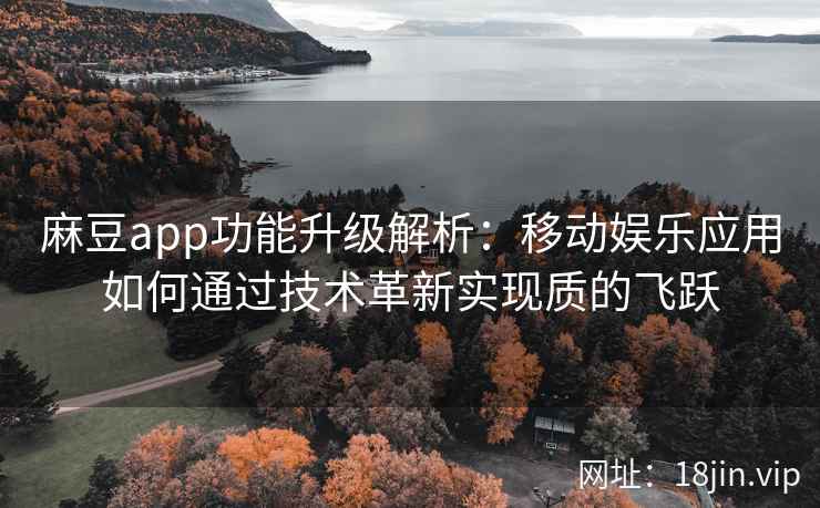 麻豆app功能升级解析：移动娱乐应用如何通过技术革新实现质的飞跃