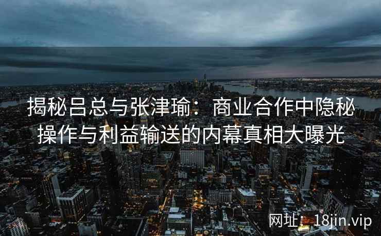 揭秘吕总与张津瑜：商业合作中隐秘操作与利益输送的内幕真相大曝光